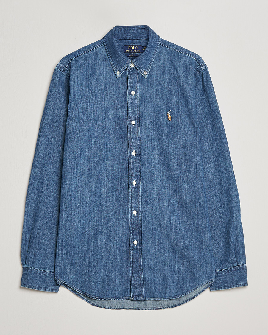 Herren | Hemden | Polo Ralph Lauren | Custom Fit Shirt Denim Dark Wash