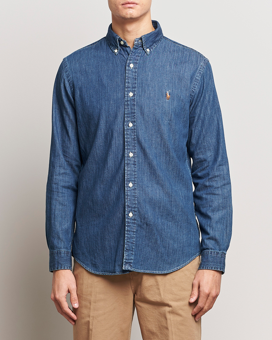 Herren | Freizeithemden | Polo Ralph Lauren | Custom Fit Shirt Denim Dark Wash