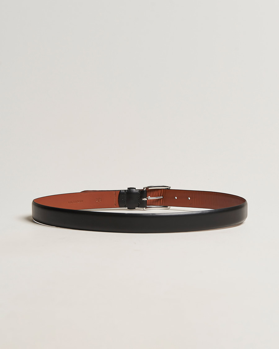 Herren | Polo Ralph Lauren Cowhide Belt 3 cm Black | Polo Ralph Lauren | Cowhide Belt 3 cm Black