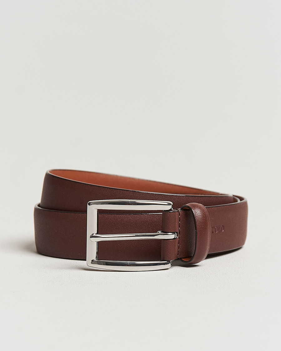 Herren | Polo Ralph Lauren Cowhide Belt 3 cm Brown | Polo Ralph Lauren | Cowhide Belt 3 cm Brown