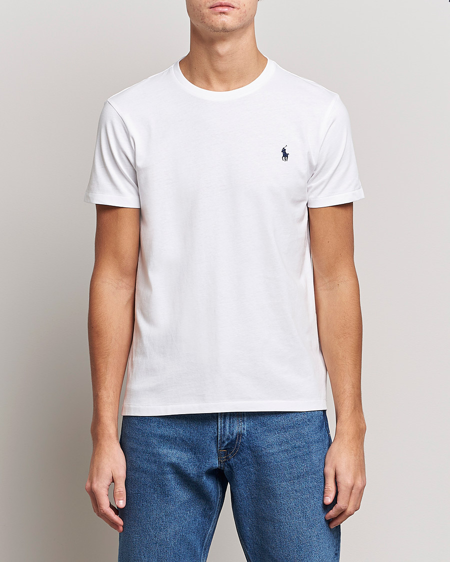 Herren | Kurzarm T-Shirt | Polo Ralph Lauren | Custom Slim Fit Tee White