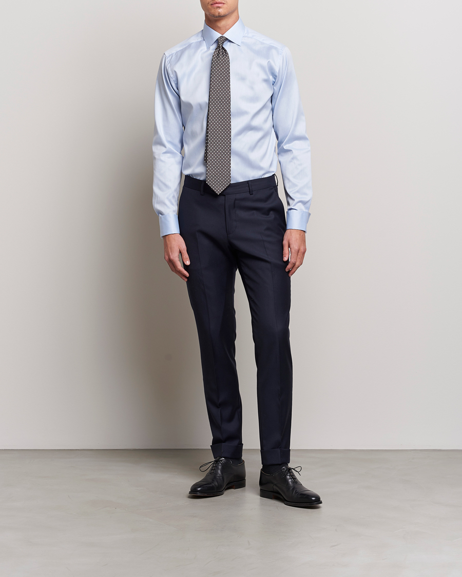 Herren | Kategorie | Eton | Slim Fit Shirt Double Cuff Blue