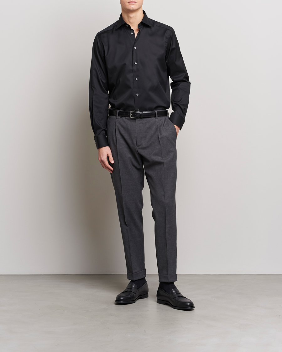 Herren | Business & Beyond | Eton | Contemporary Fit Shirt Black