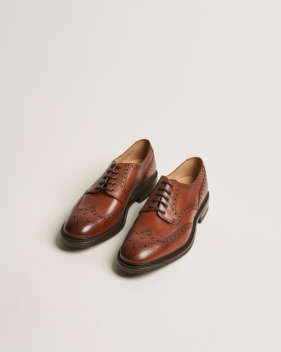 Herren | Handgefertigte Schuhe - Schuhspanner inklusive | Loake 1880 | Chester Dainite Brogue Mahogany Burnished Calf