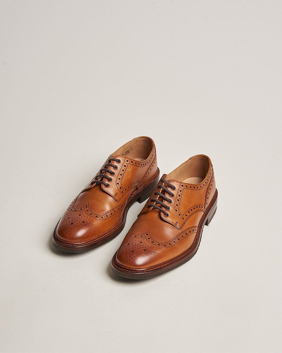 Herren | Handgefertigte Schuhe - Schuhspanner inklusive | Loake 1880 | Chester Dainite Brogue Tan Burnished Calf