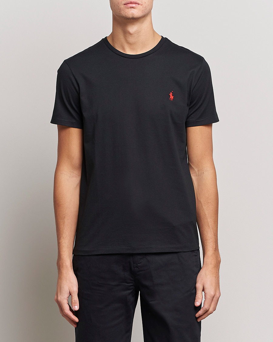 Herren | Kurzarm T-Shirt | Polo Ralph Lauren | Custom Slim Fit Tee RL Black