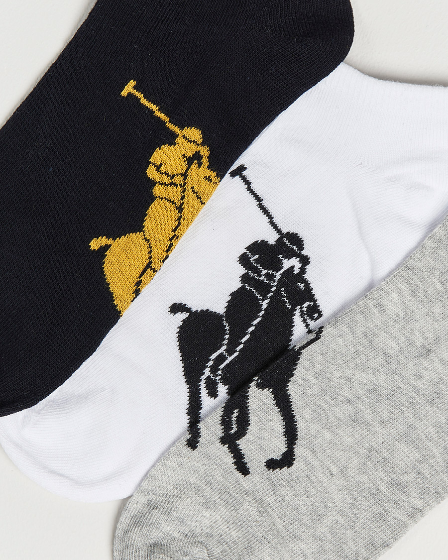 Herren | Socken | Polo Ralph Lauren | 3-Pack Sneaker Sock Grey/White/Black