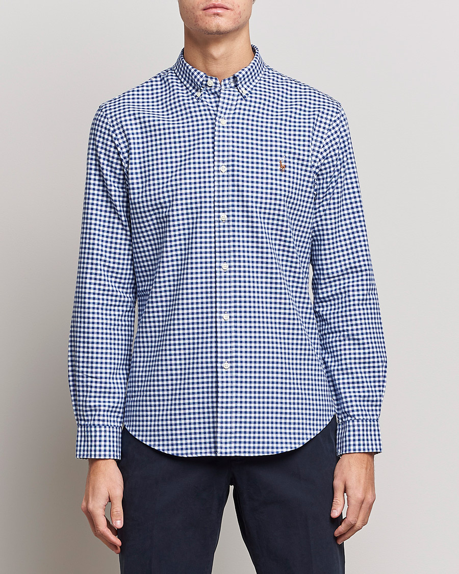 Herren | Oxfordhemden | Polo Ralph Lauren | Slim Fit Shirt Oxford Blue/White Gingham