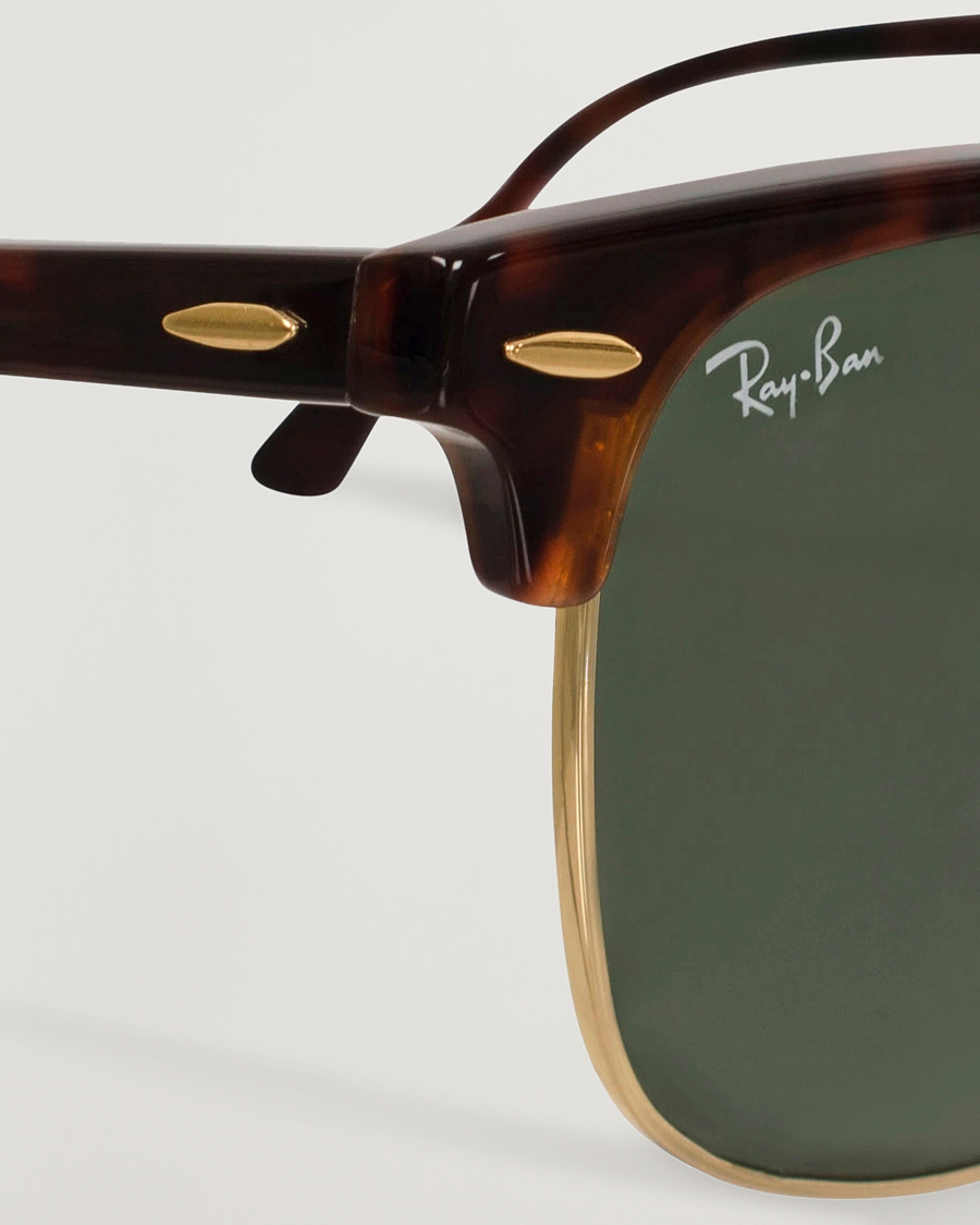 Herren | Sonnenbrillen | Ray-Ban | Clubmaster Sunglasses Mock Tortoise/Crystal Green