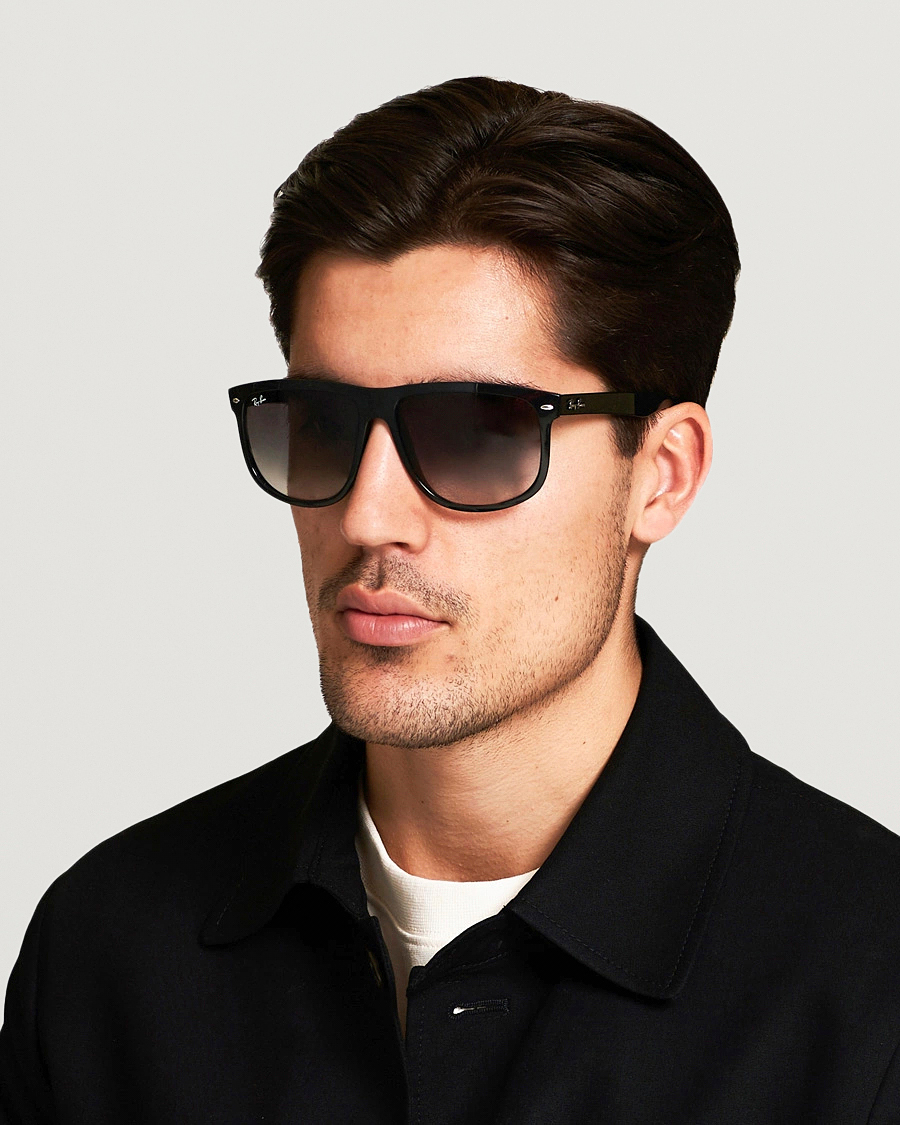 Herren | Eckige Sonnenbrillen | Ray-Ban | RB4147 Sunglasses Black/Chrystal Grey Gradient