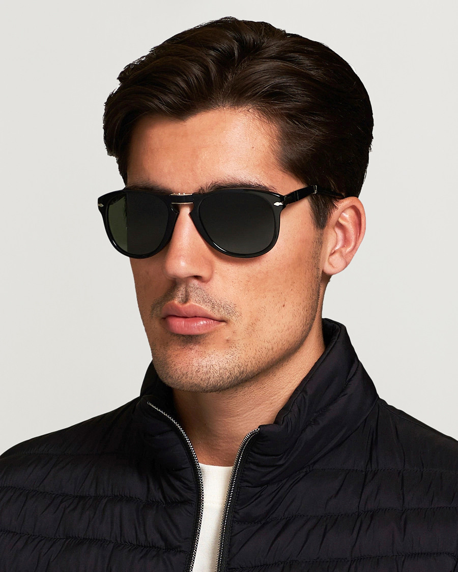 Herren | Sonnenbrillen | Persol | 0PO0714 Folding Sunglasses Black/Crystal Green