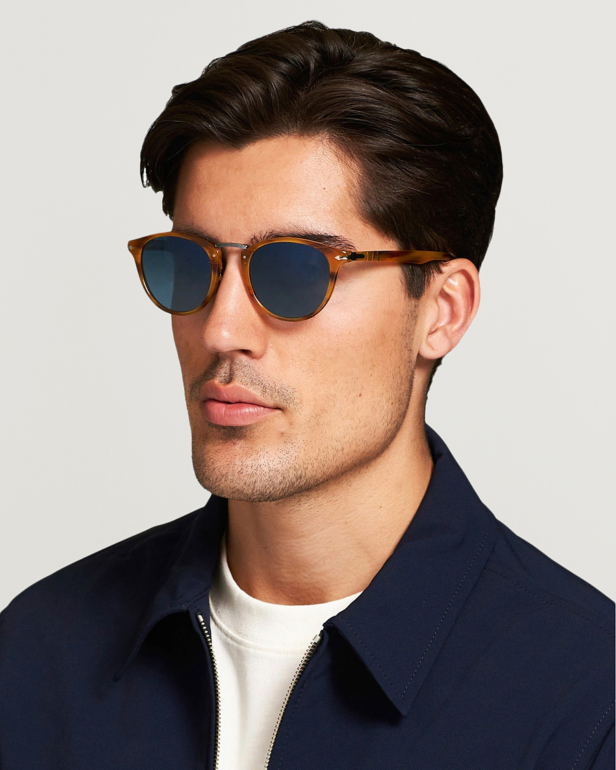 Herren | Accessoires | Persol | 0PO3108S Polarized Sunglasses Striped Brown/Gradient Blue