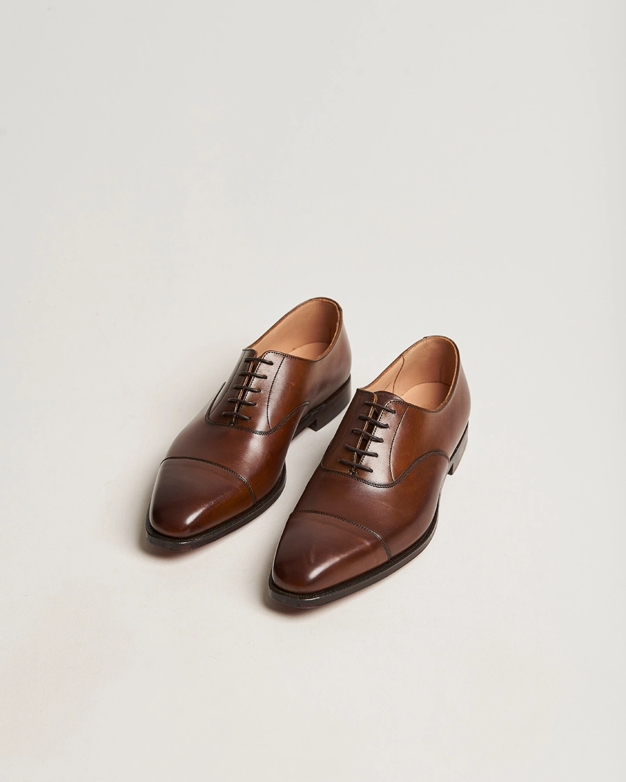 Herren | Handgefertigte Schuhe - Schuhspanner inklusive | Crockett & Jones | Hallam Oxford Dark Brown Calf