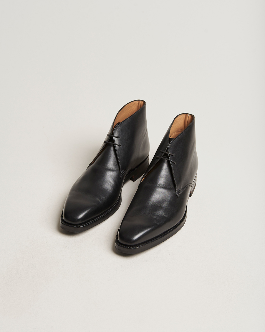 Herren | Handgefertigte Schuhe - Schuhspanner inklusive | Crockett & Jones | Tetbury Chukka Black Calf