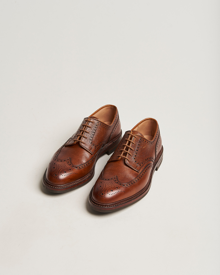 Herren | Handgefertigte Schuhe - Schuhspanner inklusive | Crockett & Jones | Pembroke Derbys Tan Grained Calf