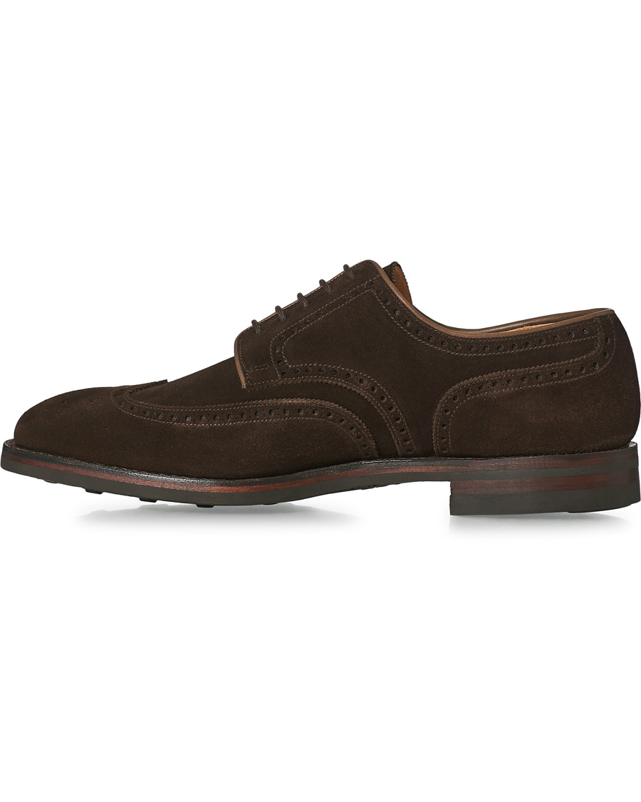 Herren | Crockett & Jones Swansea Brogue Dark Brown Suede | Crockett & Jones | Swansea Brogue Dark Brown Suede