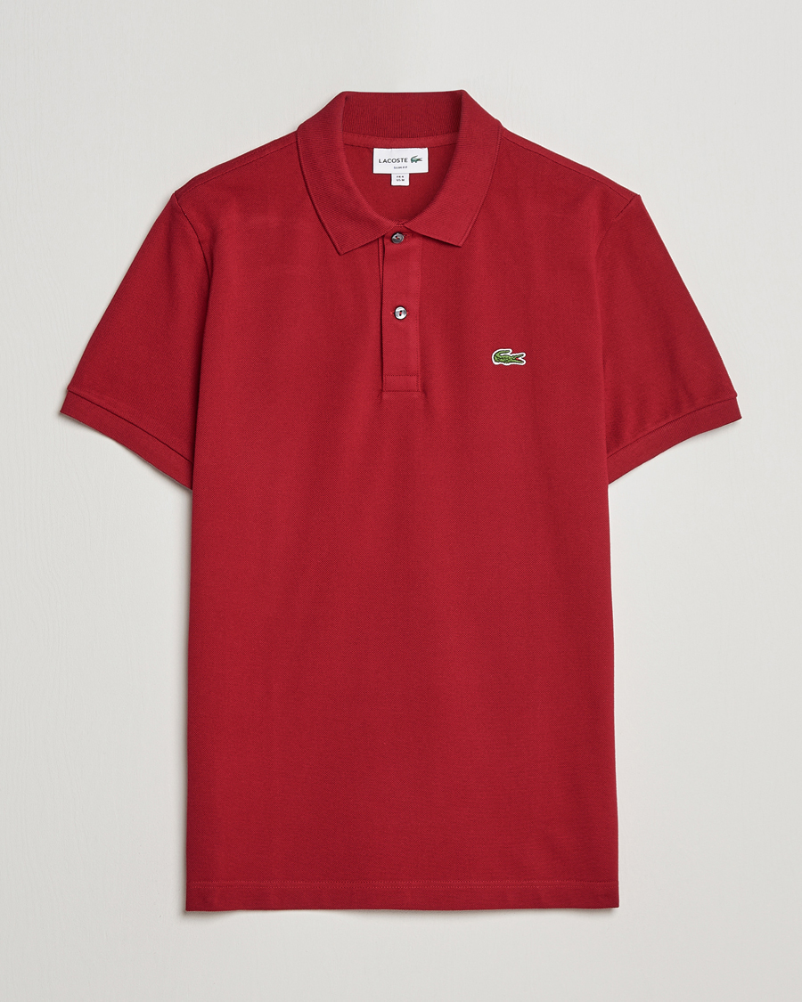 Herren | Poloshirts | Lacoste | Slim Fit Polo Piké Bordeaux