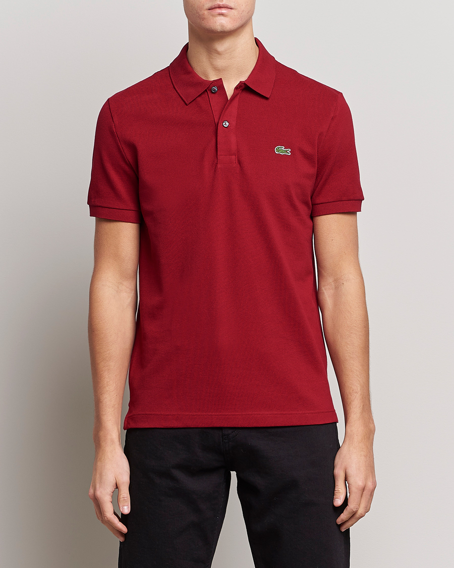 Herren | Poloshirts | Lacoste | Slim Fit Polo Piké Bordeaux