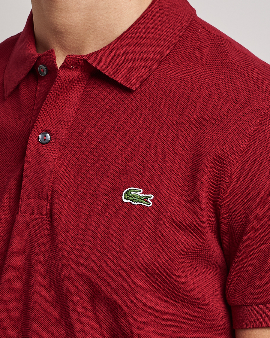 Herren | Poloshirts | Lacoste | Slim Fit Polo Piké Bordeaux