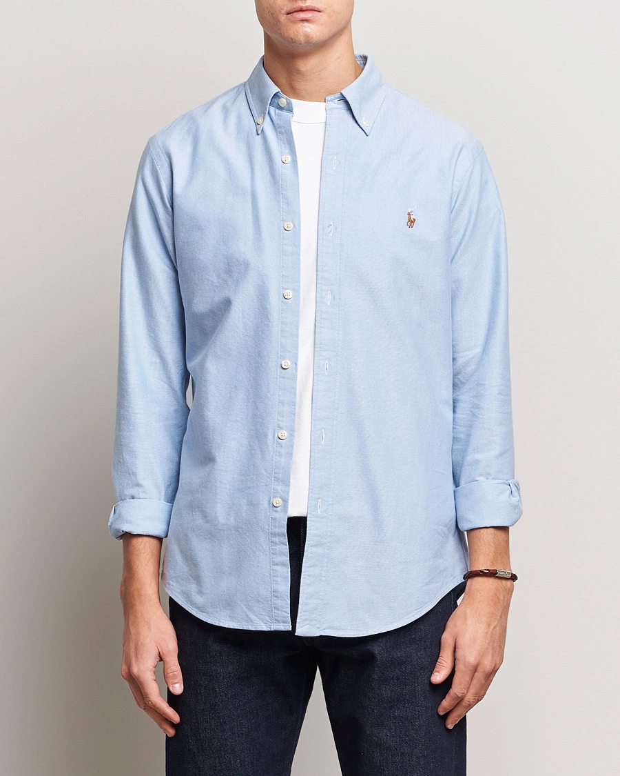 Herr | Kläder | Polo Ralph Lauren | Custom Fit Oxford Shirt Blue