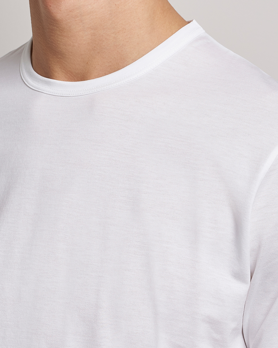 Herren | T-Shirts | Sunspel | Crew Neck Q82 Cotton T-Shirt White