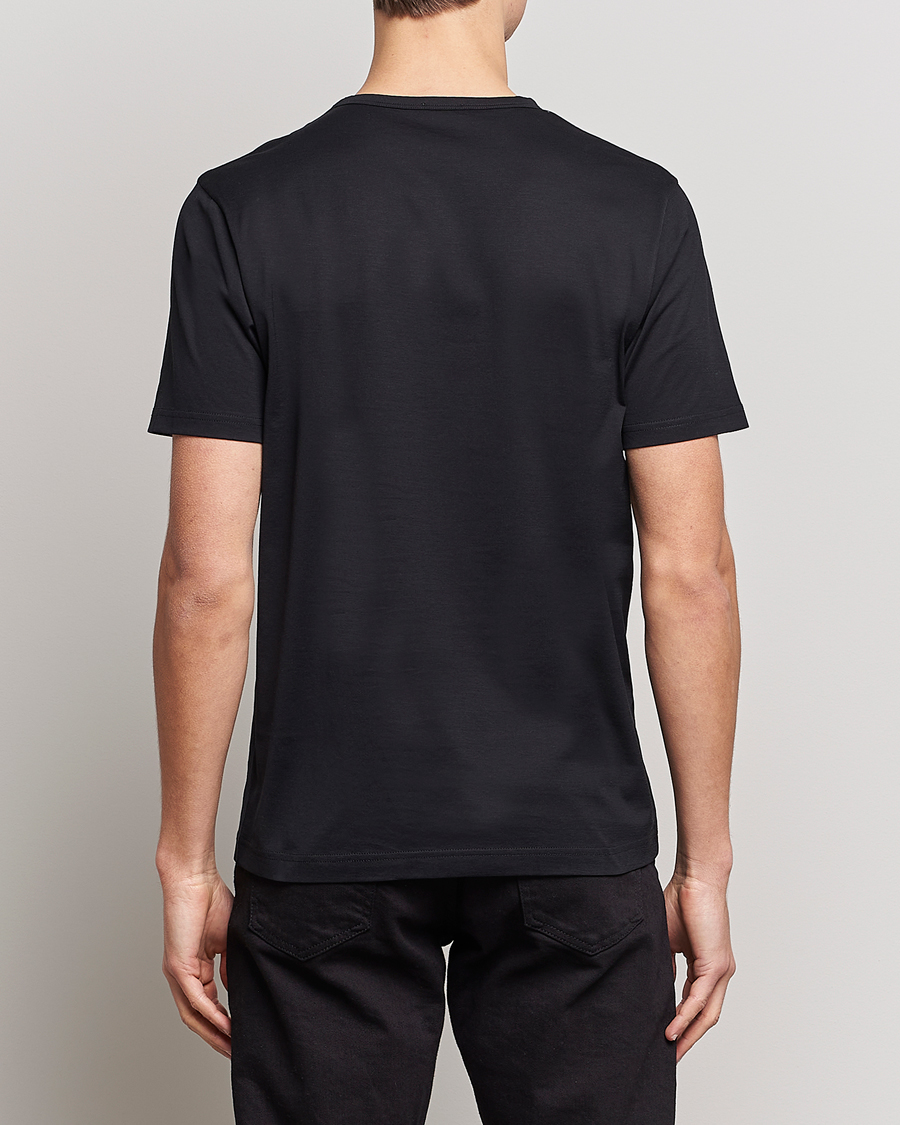 Herren | T-Shirts | Sunspel | Crew Neck Q82 Cotton T-Shirt Black