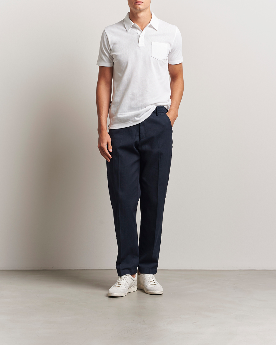 Herren | Poloshirts | Sunspel | Riviera Polo Shirt White