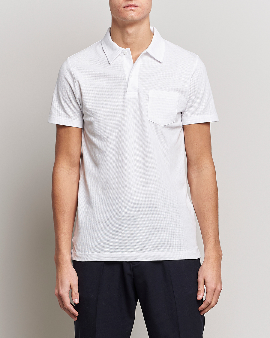 Herr | Pikéer | Sunspel | Riviera Polo Shirt White