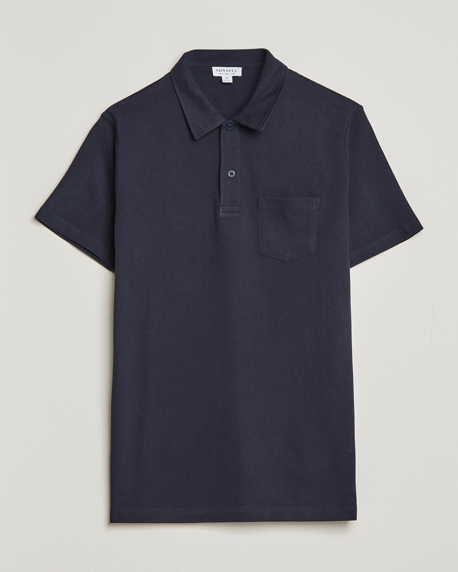 Herren | Poloshirts | Sunspel | Riviera Polo Shirt Navy