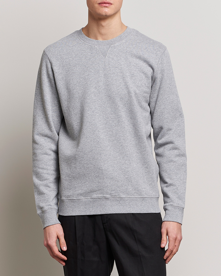 Herren | Sweatshirts | Sunspel | Loopback Sweatshirt Grey Melange