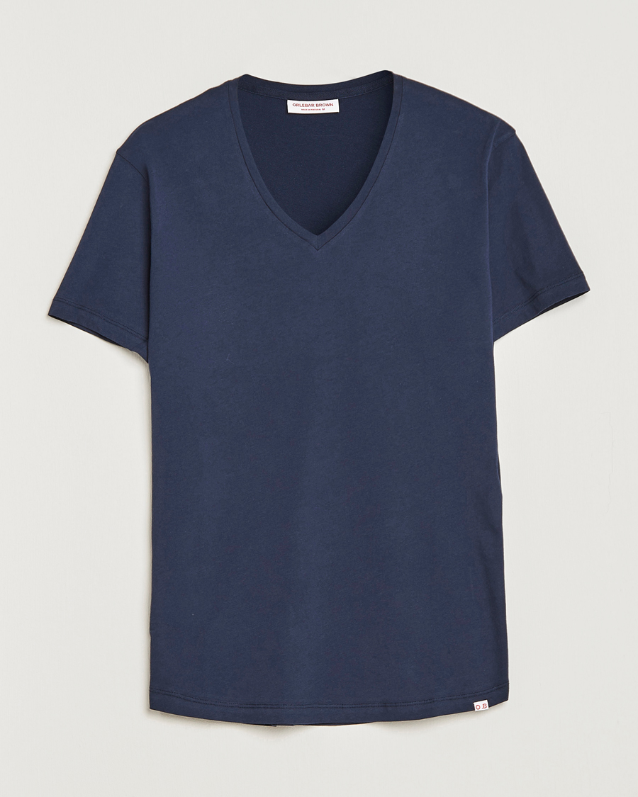 Herren | T-Shirts | Orlebar Brown | OB V-Neck Tee Navy