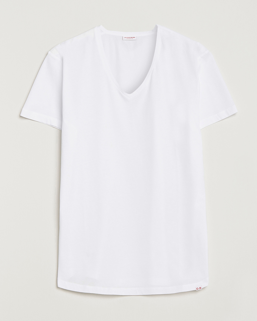 Herren | T-Shirts | Orlebar Brown | OB V-Neck Tee White