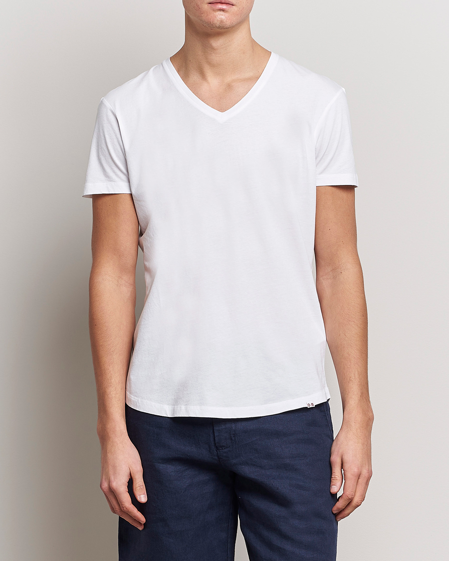 Herren | Weiße T-Shirts | Orlebar Brown | OB V-Neck Tee White