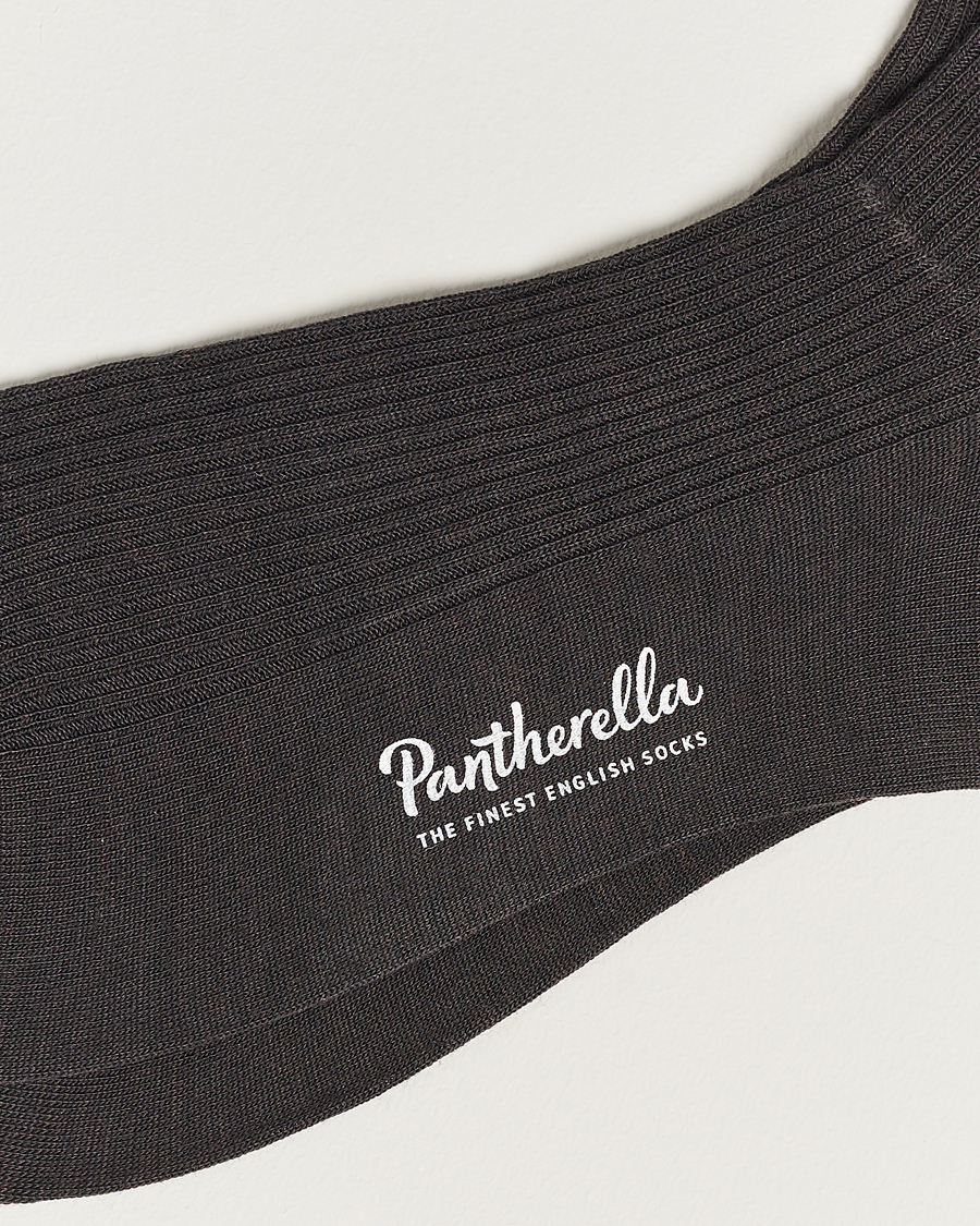 Herren | Stilsegment Formal | Pantherella | Naish Merino/Nylon Sock Chocolate