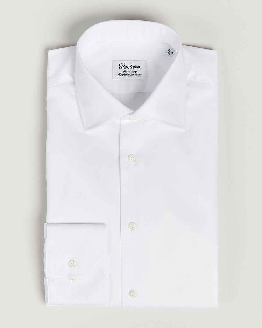 Herren | Hemden | Stenströms | Fitted Body Shirt White