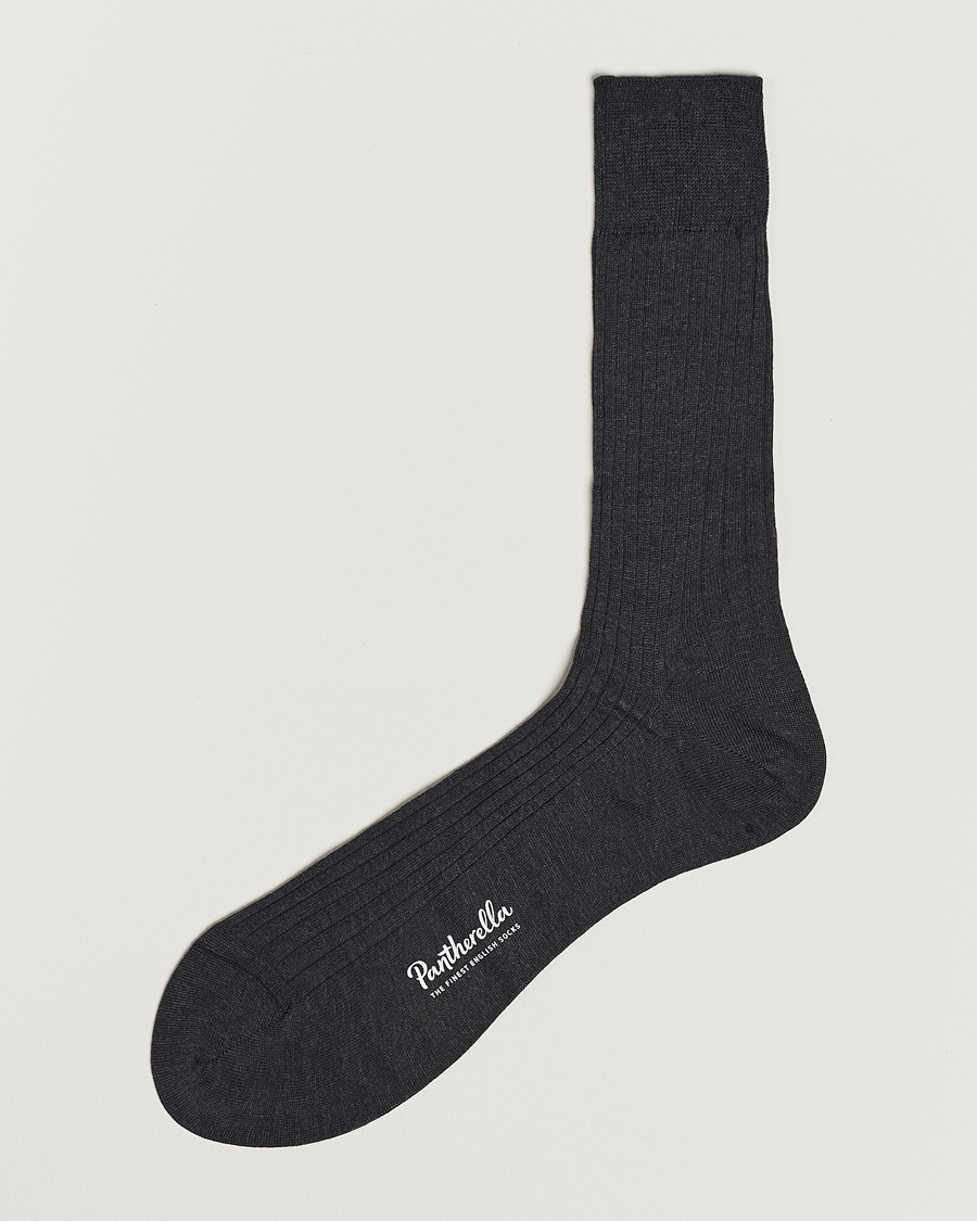 Herren | Unterwäsche | Pantherella | Vale Cotton Socks Dark Grey