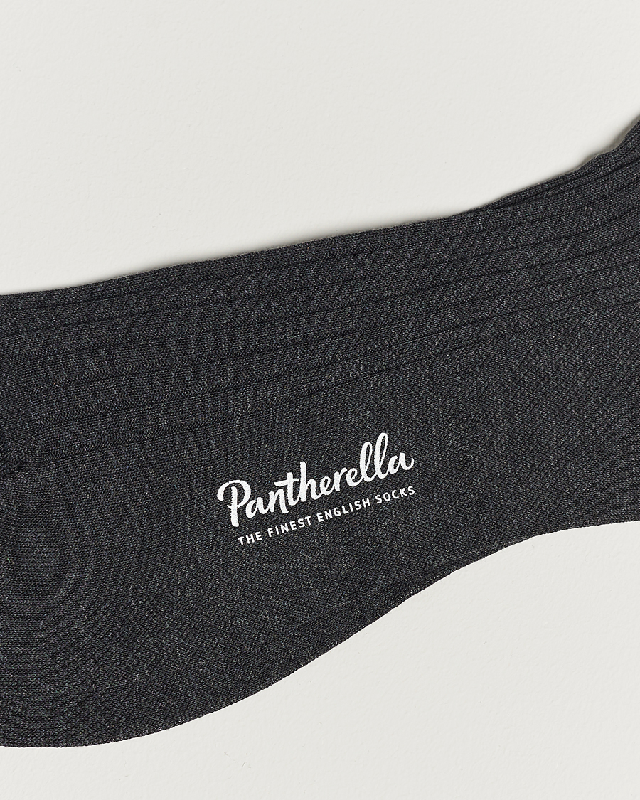 Herren | Normale Socken | Pantherella | Vale Cotton Socks Dark Grey