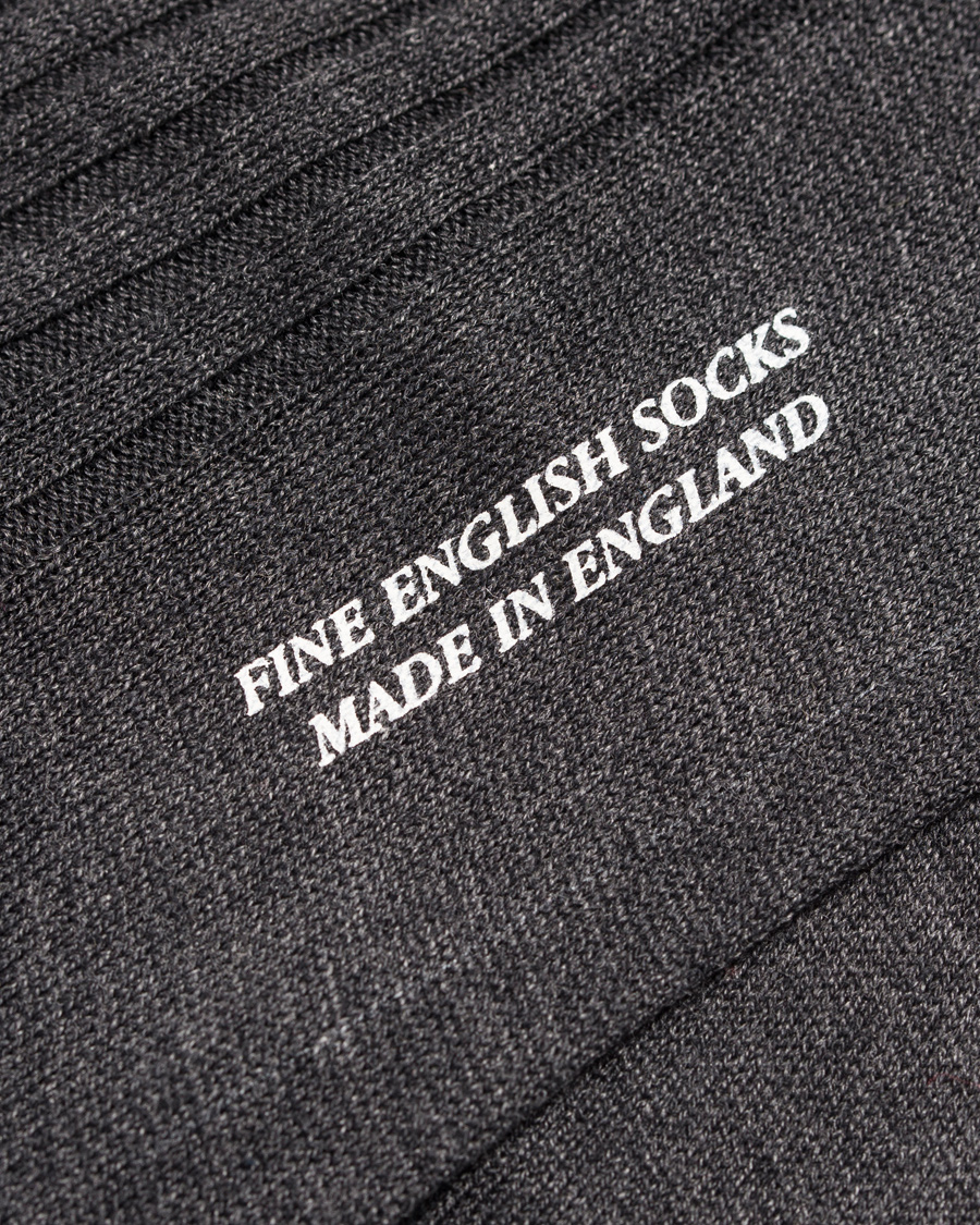 Herren | Unterwäsche | Pantherella | Vale Cotton Socks Dark Grey