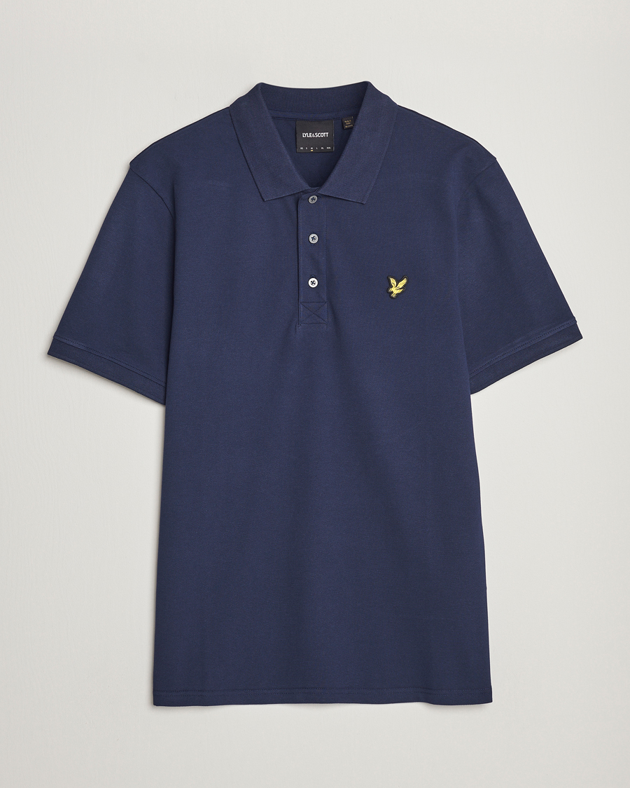 Herren | Poloshirts | Lyle & Scott | Plain Pique Polo Dark Navy