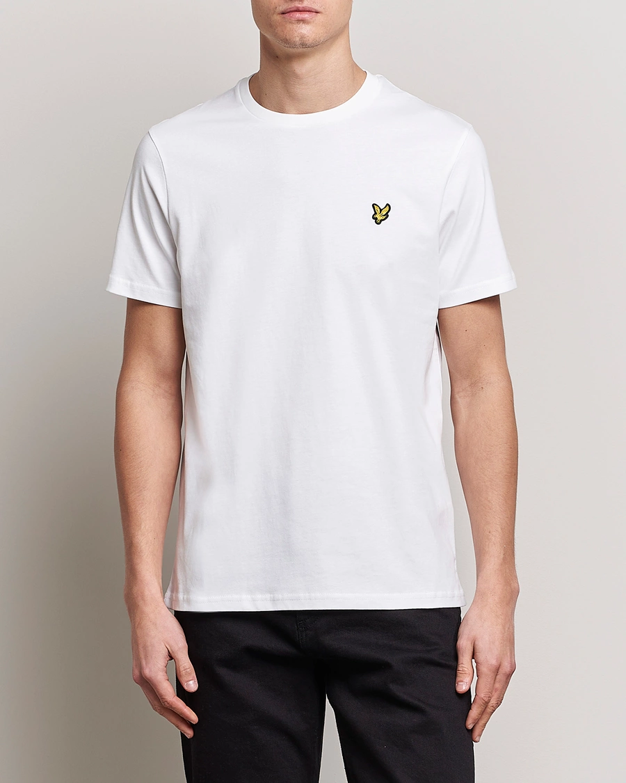 Herren | Weiße T-Shirts | Lyle & Scott | Crew Neck Organic Cotton T-Shirt White