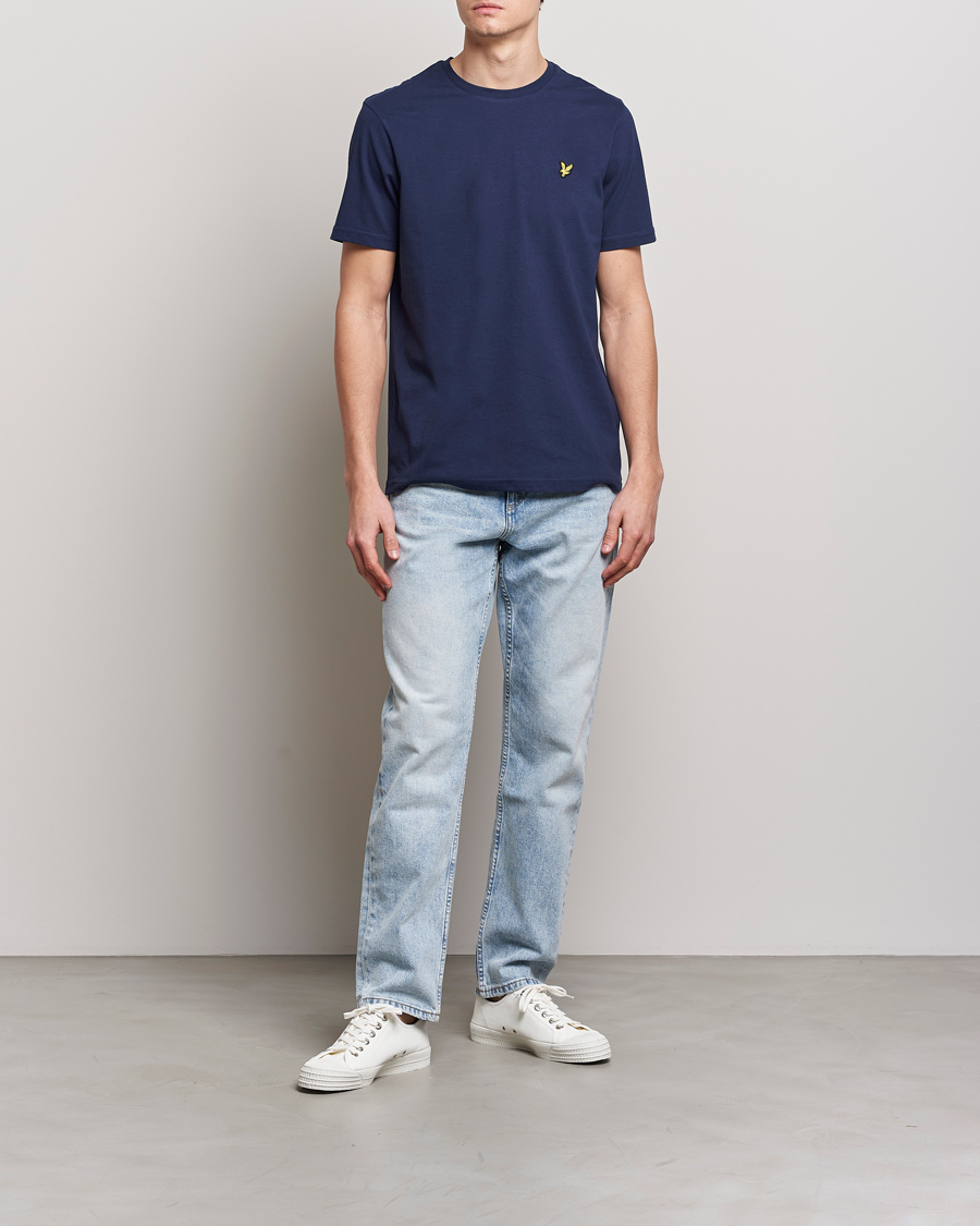 Herren | T-Shirts | Lyle & Scott | Crew Neck Organic Cotton T-Shirt Dark Navy