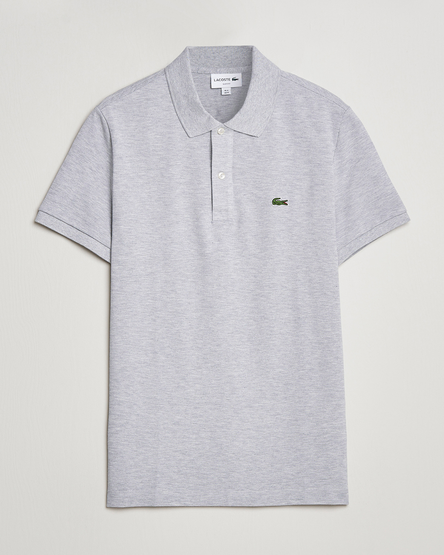 Herren | Poloshirts | Lacoste | Slim Fit Polo Piké Silver Chine
