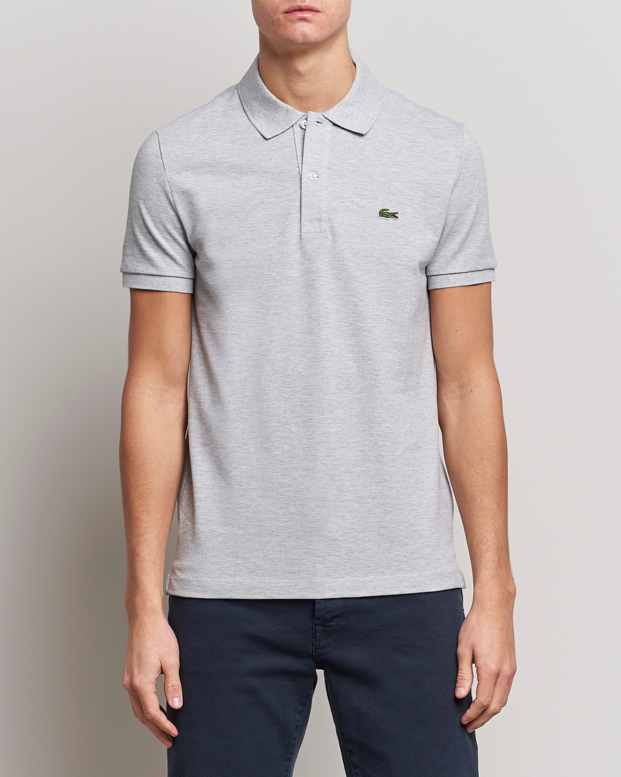 Herren | Poloshirts | Lacoste | Slim Fit Polo Piké Silver Chine