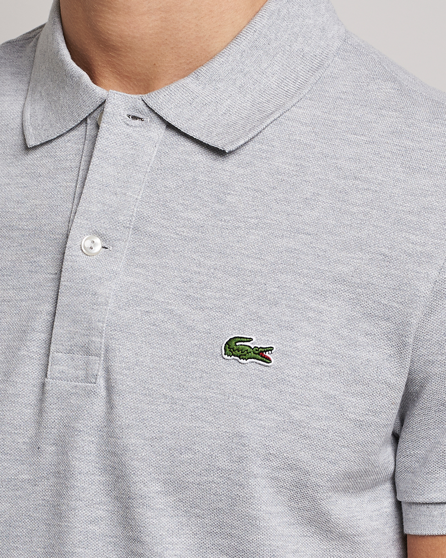 Herren | Poloshirts | Lacoste | Slim Fit Polo Piké Silver Chine