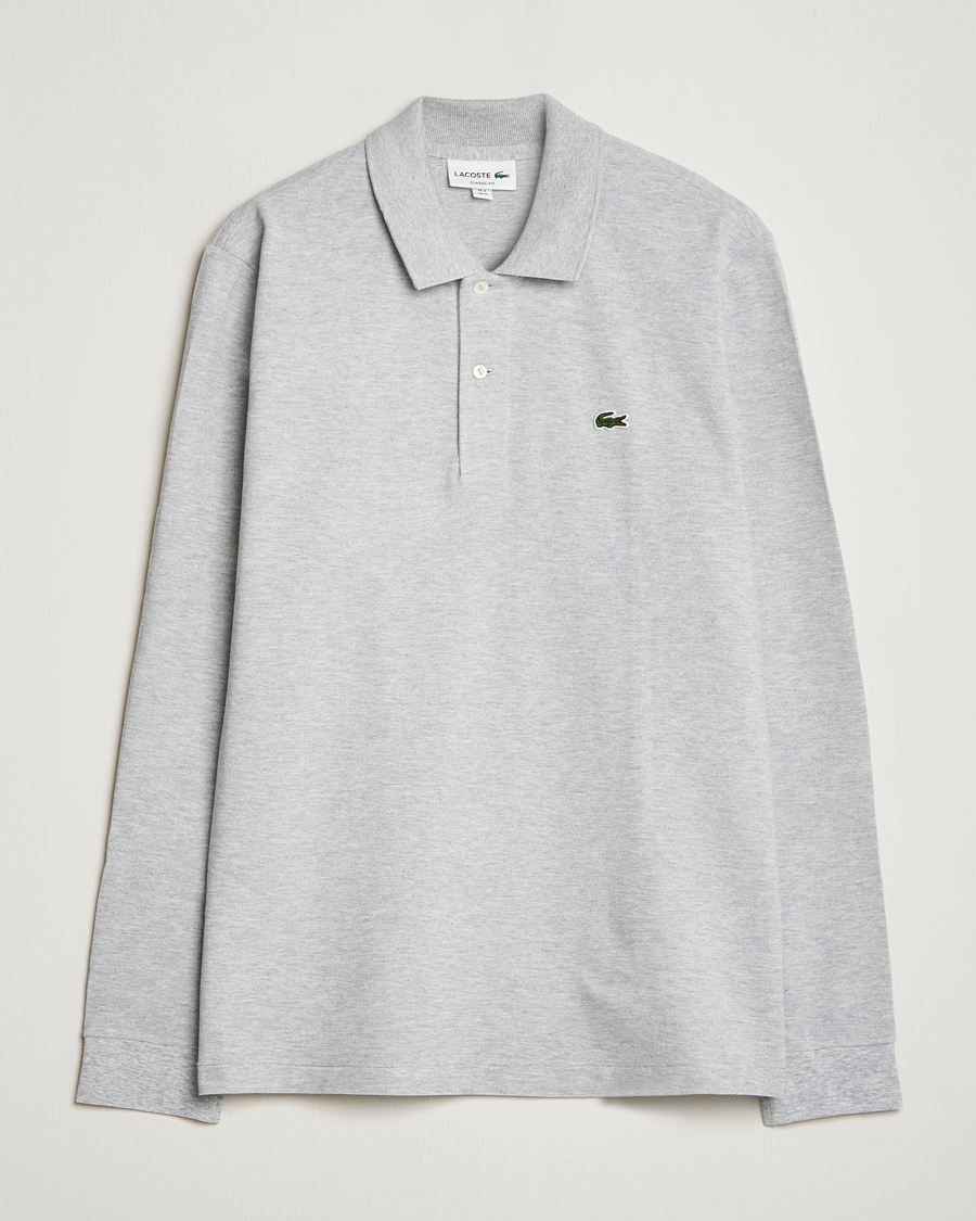 Herren | Poloshirts | Lacoste | Original Long Sleeve Polo Piké Silver Chine