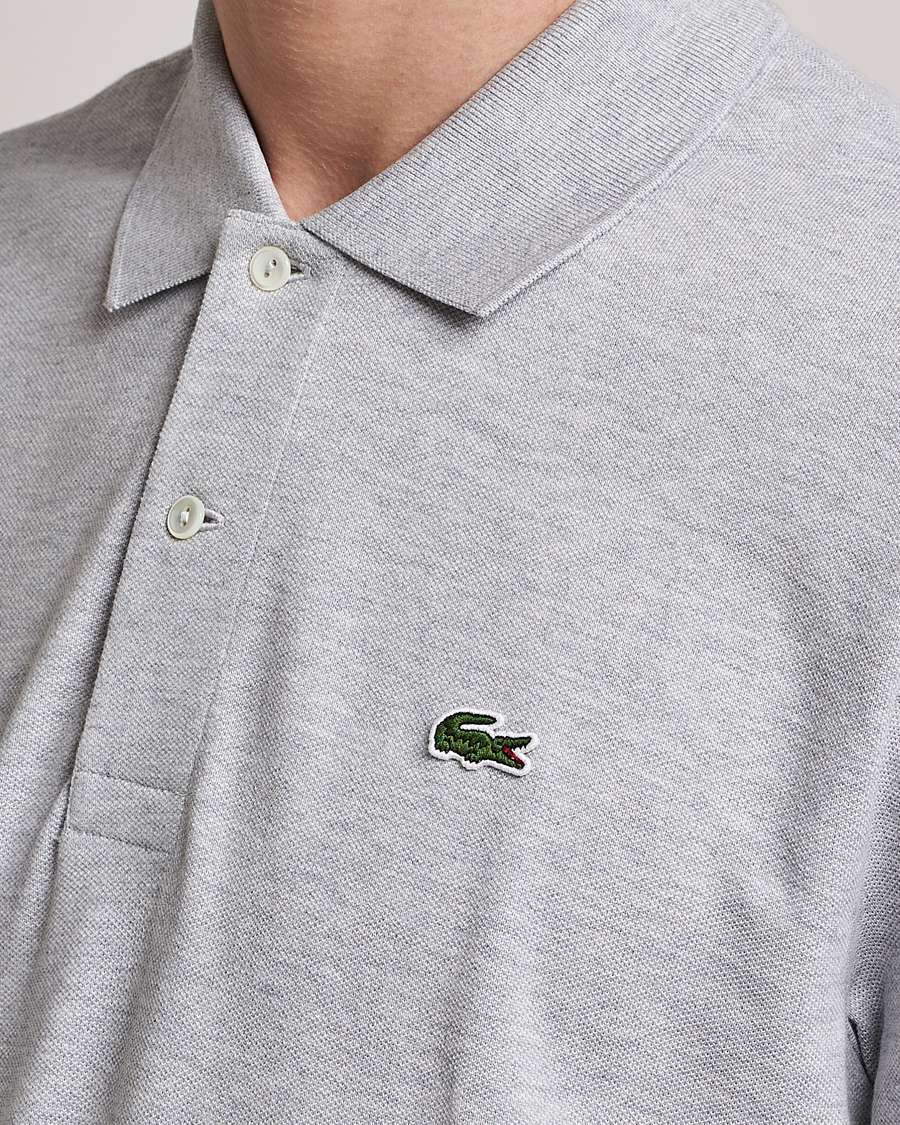 Herren | Poloshirts | Lacoste | Original Long Sleeve Polo Piké Silver Chine