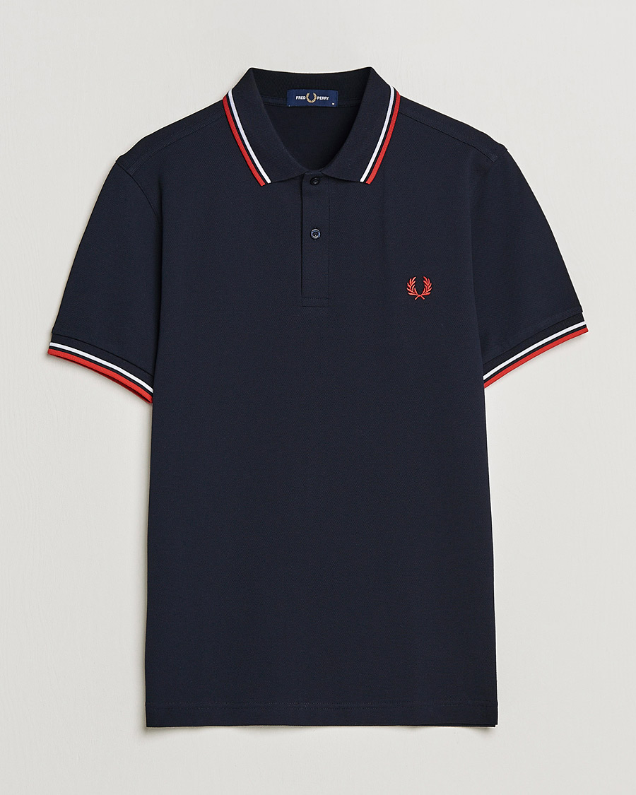 Herren | Poloshirts | Fred Perry | Twin Tipped Polo Shirt Navy