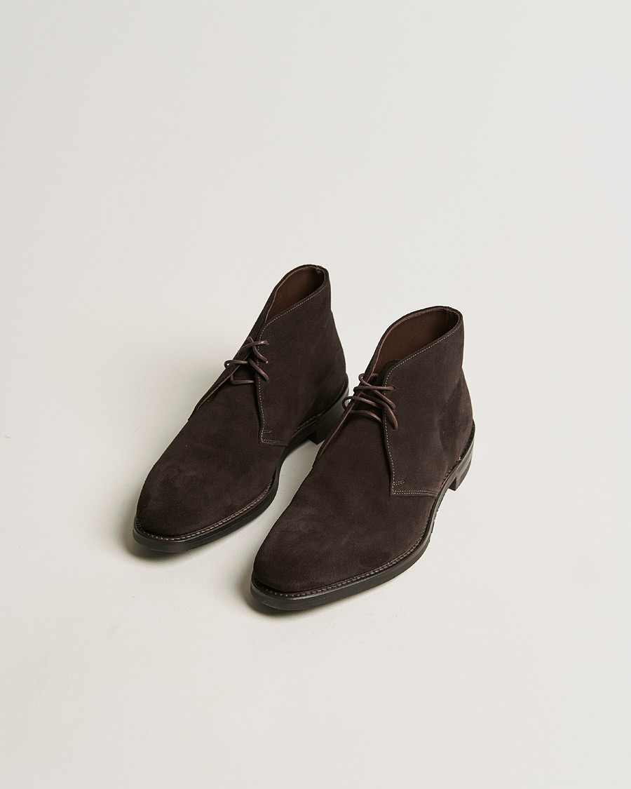 Herren | Handgefertigte Schuhe - Schuhspanner inklusive | Loake 1880 | Pimlico Chukka Boot Dark Brown Suede