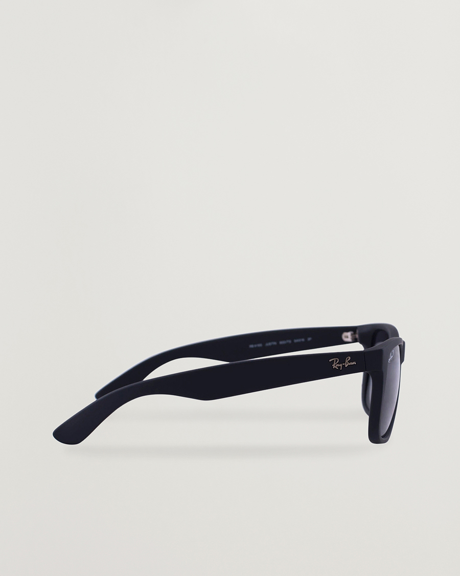 Herren | Accessoires | Ray-Ban | 0RB4165 Justin Polarized Wayfarer Sunglasses Black/Grey