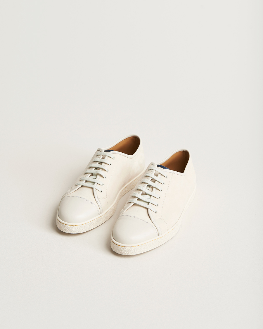 Herren | John Lobb Levah Sneaker Chalk Velveteen Calf | John Lobb | Levah Sneaker Chalk Velveteen Calf